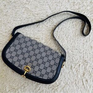 Gucci Monogram Black and Gray Shoulder Bag